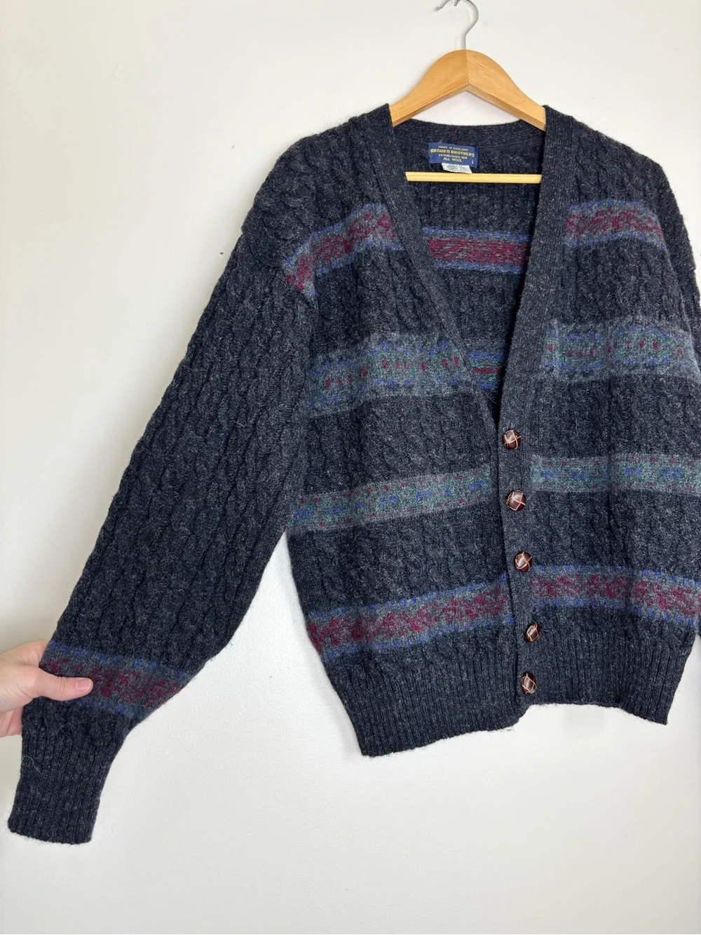 Brooks Brothers Pure Wool Knit Cardigan